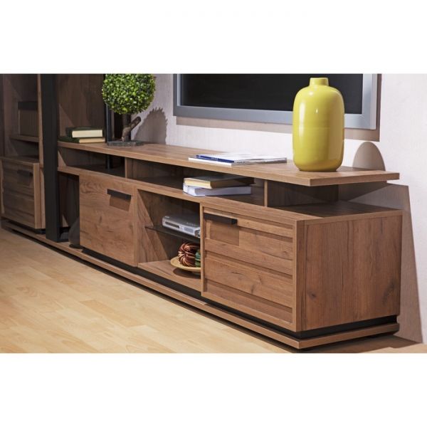 Тумба ТВ Nature 3, 1680 ? 416 ? 537 мм, цвет гаскон пайн / чёрный