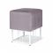 Банкетка Sheffilton SHT-B9 350х350х450 микровелюрсиреневая орхидея/белый муар металл