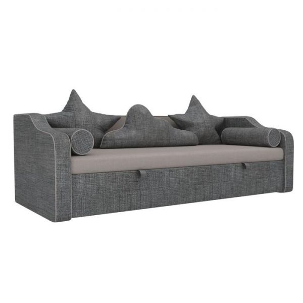 Детский диван-кровать «Рико», рогожка, цвет бежевый / серый