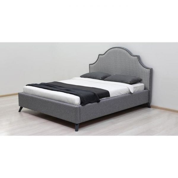 Кровать Фаина, 1600х2000, ортопедическое осн+ПМ, Серый