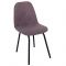 Стул «Сиена», каркас металл чёрный, велюр розовый