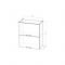 Шкаф навесной Лариса 600х300х720 с 2 подъёмными дверцами  белый/латте