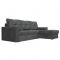 Угловой диван «Верона», механизм дельфин, рогожка, правый угол, цвет серый