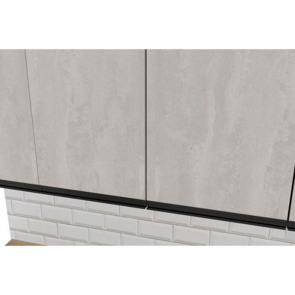 Кухонный угловой гарнитур Симфония прайм 1100*2000 Бетон светлый,бетон темный/Венге