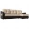 Угловой диван «Меркурий», механизм еврокнижка, экокожа, цвет бежевый коричневый