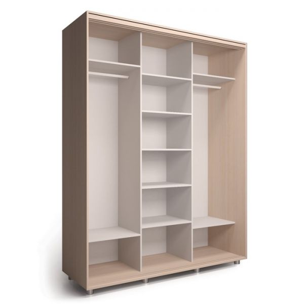 Шкаф-купе Удачный 2 зеркала 2370х600х2300 Венге Темный