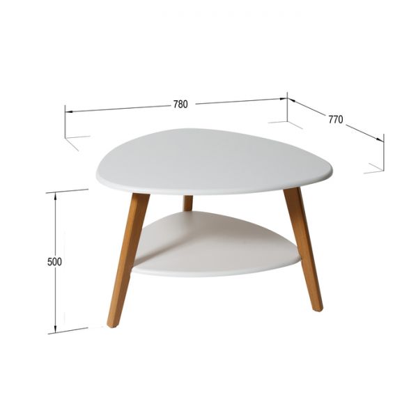 Стол журнальный «Бруклин», 770 ? 780 ? 500 мм, цвет белый