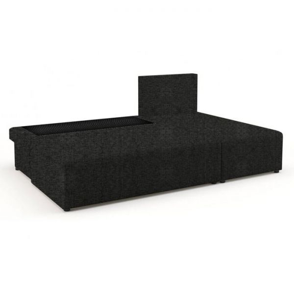 Угловой диван «Алиса», бельевой ящик, еврокнижка, рогожка, цвет savana grey / savana milk