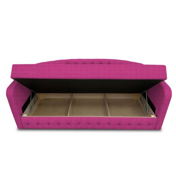 Диван-кровать с каретной стяжкой «Гарвард 2», велюр, цвет shaggy wine