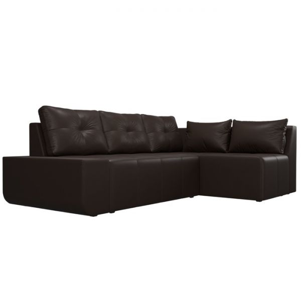 Угловой диван «Амадэус», правый угол, экокожа, цвет бежевый