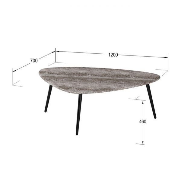 Стол журнальный «Эланд», 1200 ? 700 ? 460 мм, цвет дуб грей