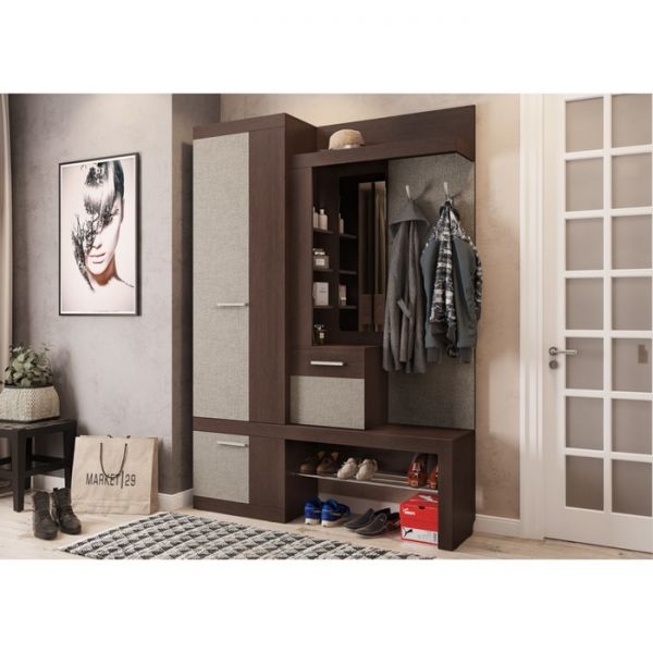 Прихожая Алекс, 1500х354х2116, Венге/Скала