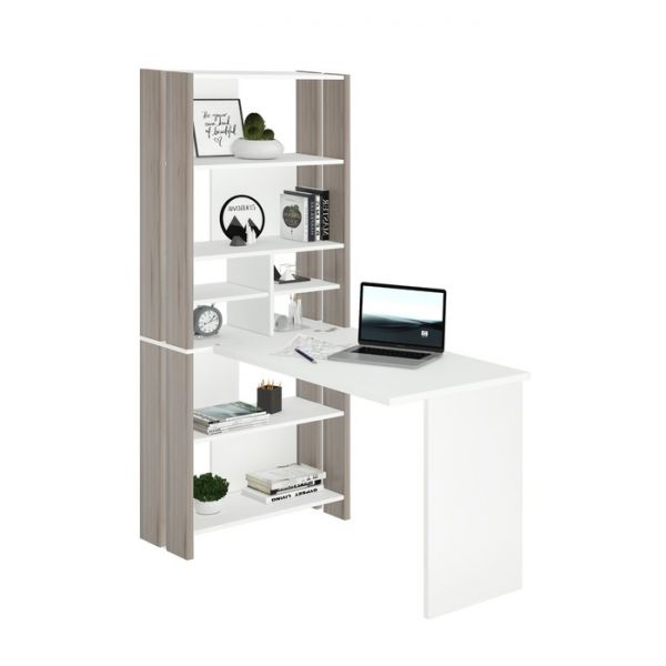 Компьютерный стол, 700 ? 1522 ? 1785 мм, цвет нельсон/белый