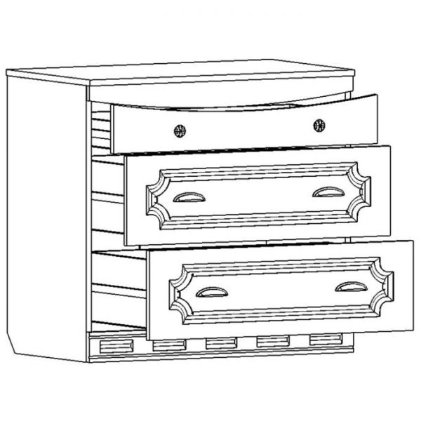 Комод 1 Мария-луиза Бодега белый