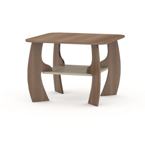 Стол журнальный Престиж-13-2 700х700х520 Ясень Шимо темный/Ясень Шимо светлый