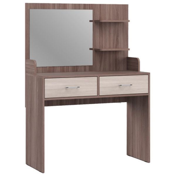 Столик туалетный с зеркалом СТ-2 1380х1000х420 Ясень Шимо Светлый/Темный