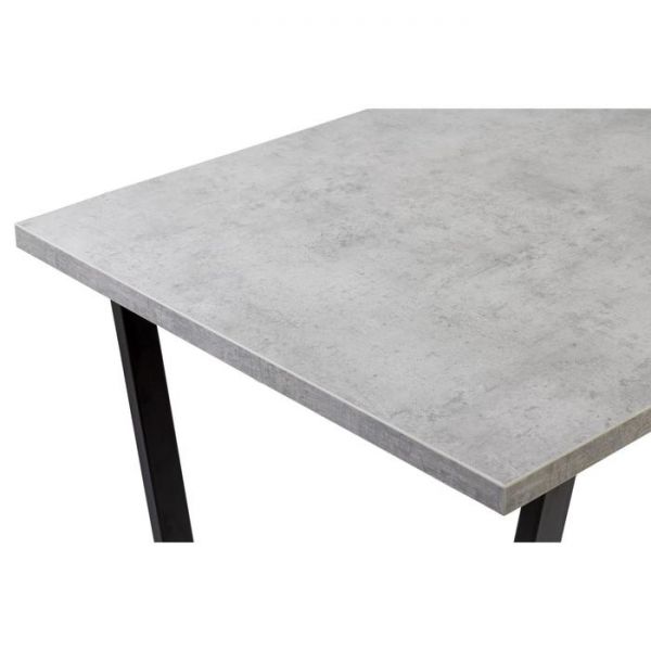Стол АТЛАНТ-10 1620х950х750  Бетон Чикаго светлый/Опора АТЛАНТ-Черный матовый