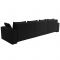 Диван прямой «Мэдисон Long», механизм еврокнижка, микровельвет, цвет чёрный