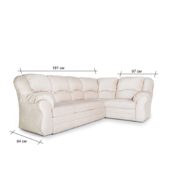 Угловой диван «Хост», угол правый, механизм дельфин, велюр, цвет nova 020