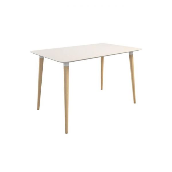 Стол обеденный Сканди-1 1200х750х750 белый/светлый лак