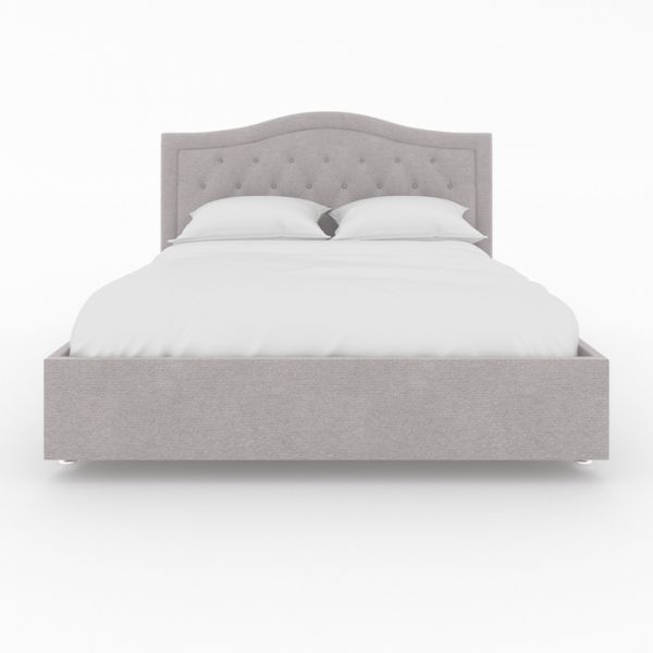 Кровать «Ротонда» без ПМ, 160 ? 200 см, ортопедическое основание, рогожка, цвет серый