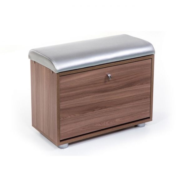 Обувница МС 1(116), 620х300х460, Шимо темный/Серебряный