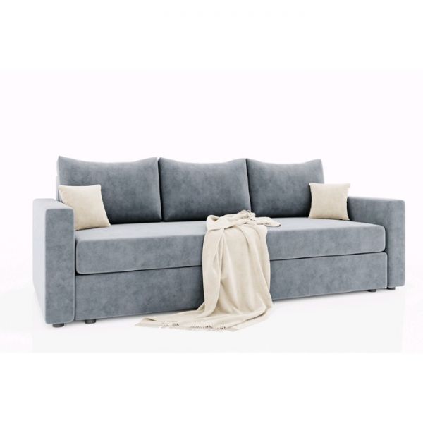 Диван прямой «Олимп 1», ППУ, еврокнижка, цвет селфи 15 / подушки селфи 01