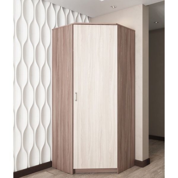 Шкаф угловой ШУ 2100х900х900 Ясень Шимо Светлый/Ясень Шимо Темный