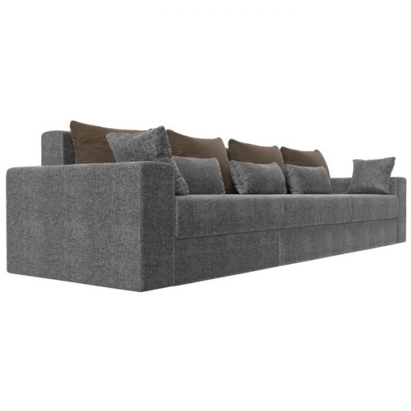 Диван прямой «Мэдисон Long», механизм еврокнижка, рогожка, цвет серый