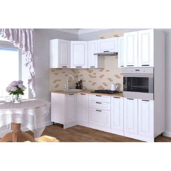 Кухонный гарнитур Гарнитур 9 Белый Вегас 1000х2500 Белый