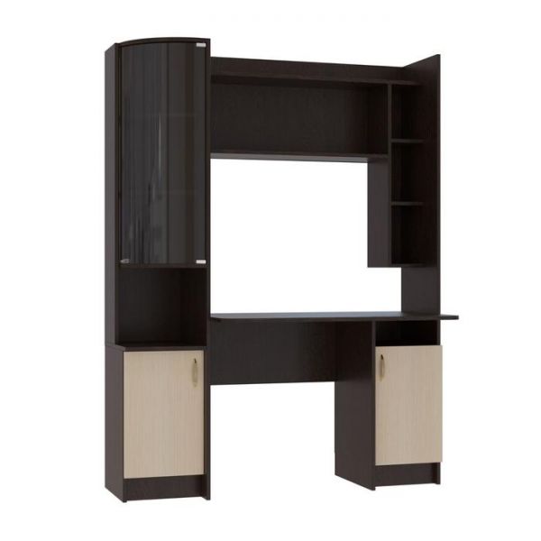 Уголок школьника «Омега 1», 1353 ? 600 ? 1800 мм, ЛДСП, цвет млечный дуб