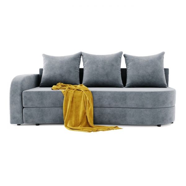 Диван прямой «Гитара», еврокнижка, ППУ, велюр, локоть левый, цвет селфи 15