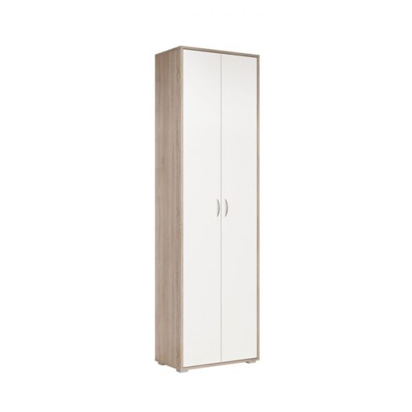 Шкаф для одежды Глория 102, 604х356х2070, Дуб Винтаж Оксид/ Белый шагрень