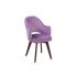 Стул "КЛЕО" АВРОРА 12,велюр сиреневый,каркас СТАНДАРТ МАССИВ Черешня