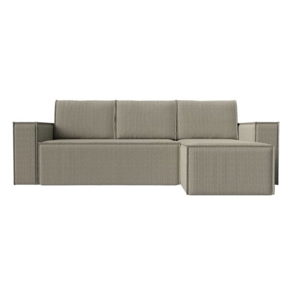 Угловой диван «Куба», механизм еврокнижка, рогожка, цвет бежевый