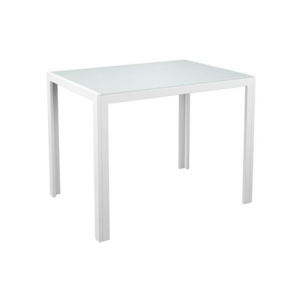 Стол «Ницца», 1100 ? 700 ? 750 мм, закалённое стекло 10 мм, металлокаркас, цвет чёрный