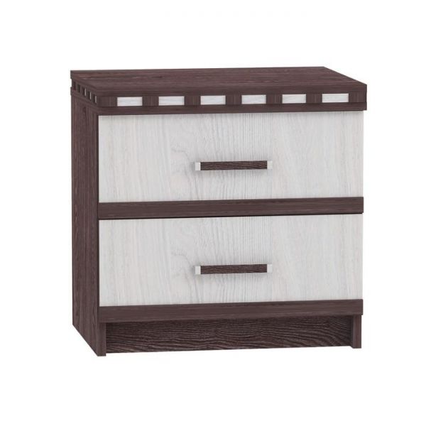 Тумба с 2-мя ящиками «Ольга 13», цвет ясень анкор тёмный / ясень анкор светлый