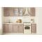 Кухонный гарнитур Бергамо 2000х600 белый/капучино патина платина