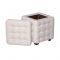 Пуф Теско с крышкой 400х400х460 бежевая рогожка