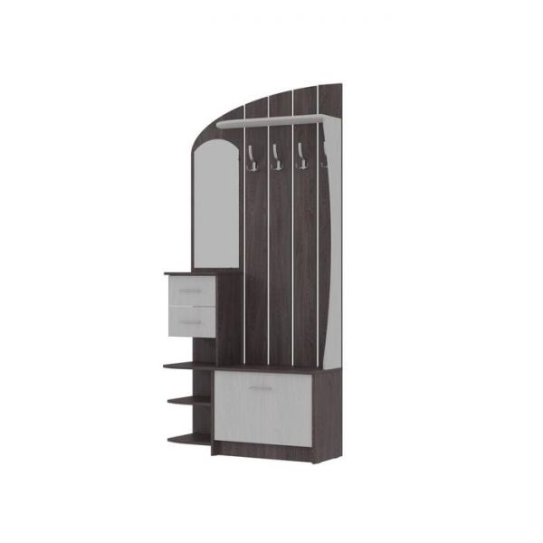 Прихожая «Саша 14», 1000 ? 374 ? 2100 мм, ЛДСП, зеркало, ясень анкор тёмный / светлый