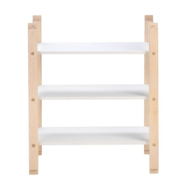 Стеллаж «Векст», 700 ? 350 ? 850, штабелируемый, массив сосны, белый