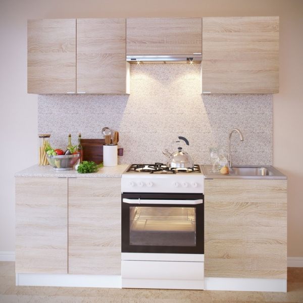 Стол с полками, 800 ? 600 ? 850 мм, цвет белый/дуб сонома