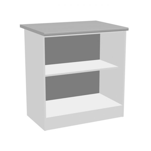 Стол с полками, 800 ? 600 ? 850 мм, цвет белый/дуб сонома