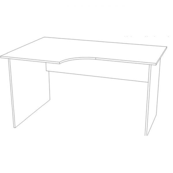 Стол компьютерный угловой левый 1560*1050*750  Белый