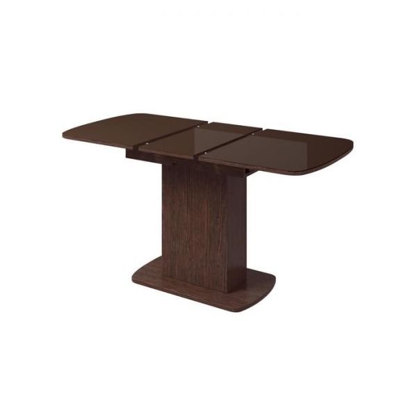 Стол раздвижной "Соренто-2" 1103/1423х703 стекло Шоколад глянец/венге