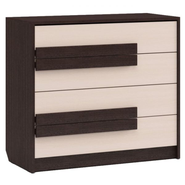 Комод К-9 800х900х400 Дуб выбеленный/Венге