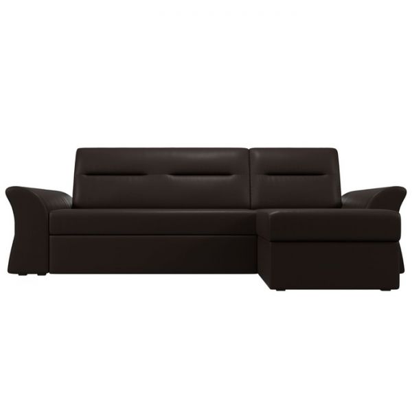 Угловой диван «Клайд», механизм дельфин, экокожа, цвет бежевый