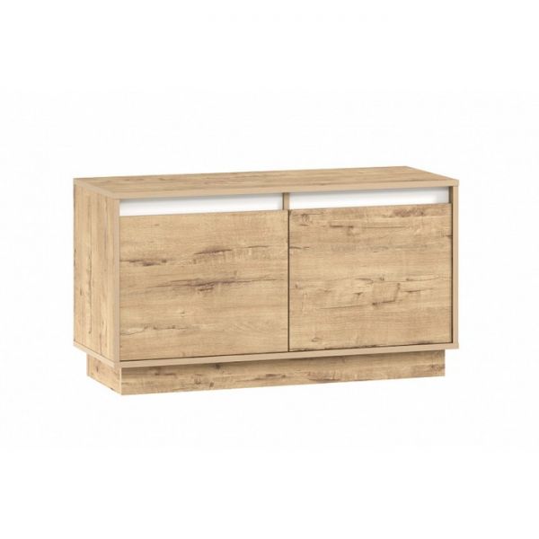 Тумба под ТВ Virginia НМ 040.53, 1008х400х554, Белый Скандинавский/Дуб Бунратти