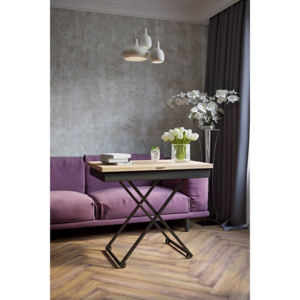 Стол трансформируемый «Андрэ Loft», 850 (1100) ? 550 (850) ? 400 (725) мм, ЛДСП, белый