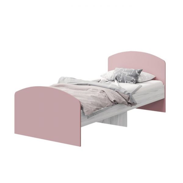 Кровать Лило с основанием  900х2000 ясень анкор светлый/пепельная роза